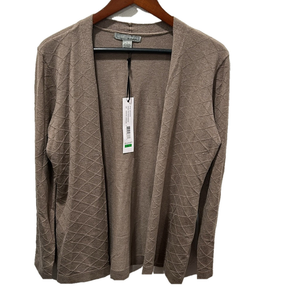 By Design sweater/Cardigan tapioca heather color size L NWT